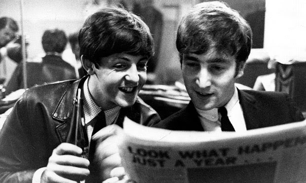 Paul McCartney and John Lennon during the Beatles' heyday