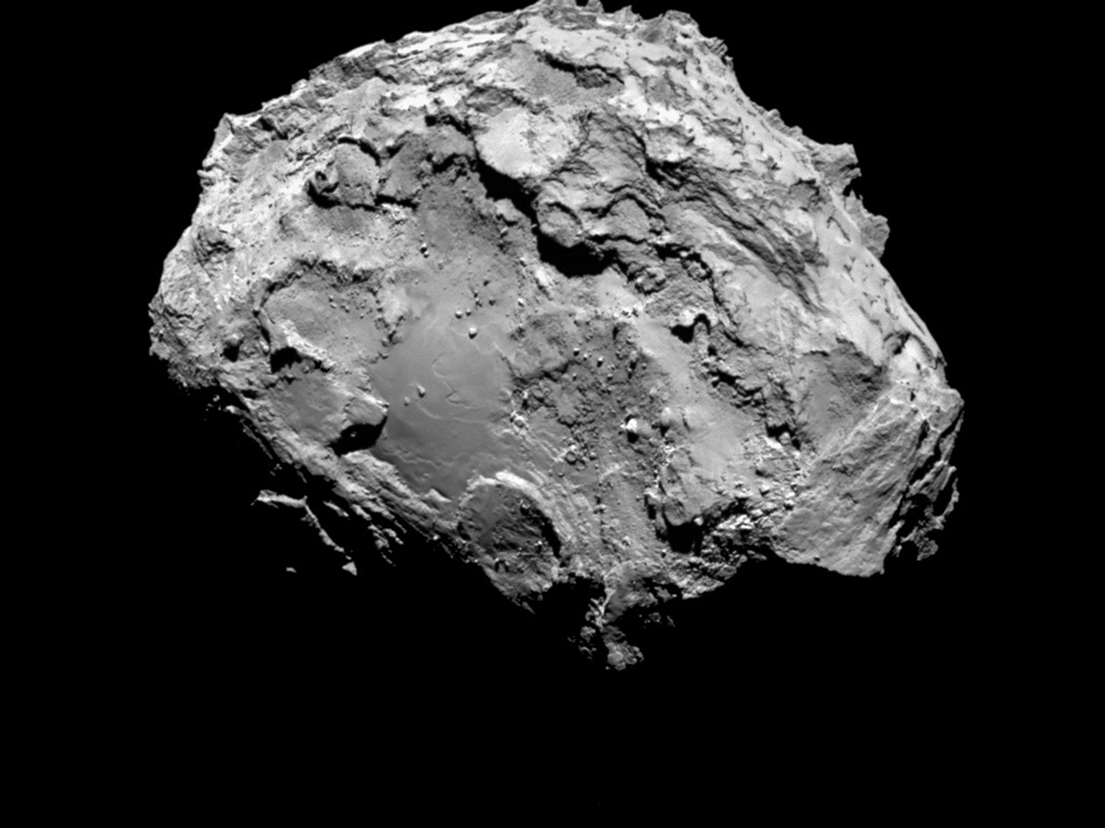 A handout photo of comet 67P/Churyumov-Gerasimenko by Rosetta?s OSIRIS narrow-angle camera