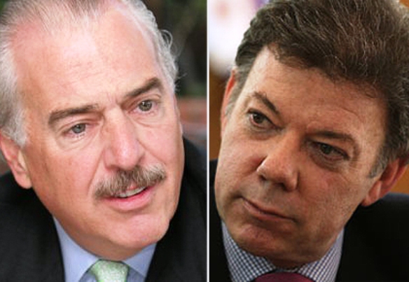 Andrés Pastrana y Juan Manuel Santos 