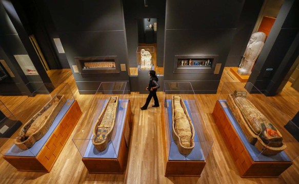 Foto: momias egipcias que forman parte de la colección permanente del Museo Michael C. Carlos de la Universidad Emory de Atlanta, Georgia, Estados Unidos. EFE