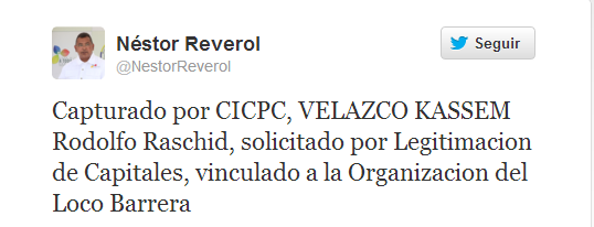 Capturan a Rodolfo Velazco vinculado con la organización del Loco Barrera