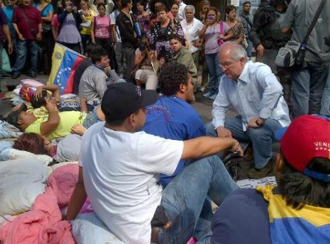 Ledezma se solidarizó con los estudiantes en Chacao (Video)