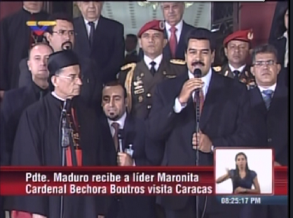 Maduro recibió líder Maronita en Caracas