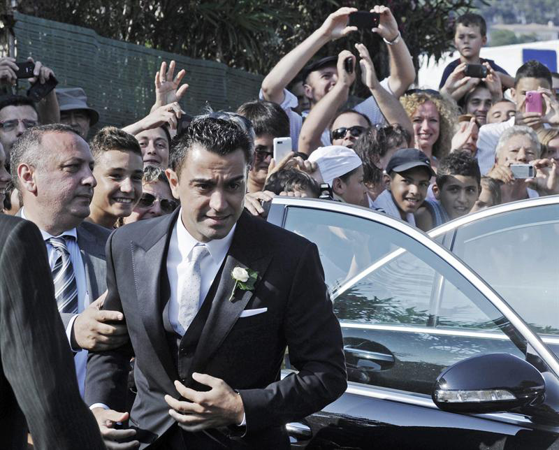 Xavi Hernández contrae matrimonio en Blanes con Nuria Cunillera