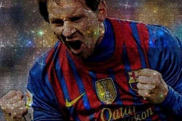 Inmortalizaron a Messi en cristales Swarovski (Fotos)