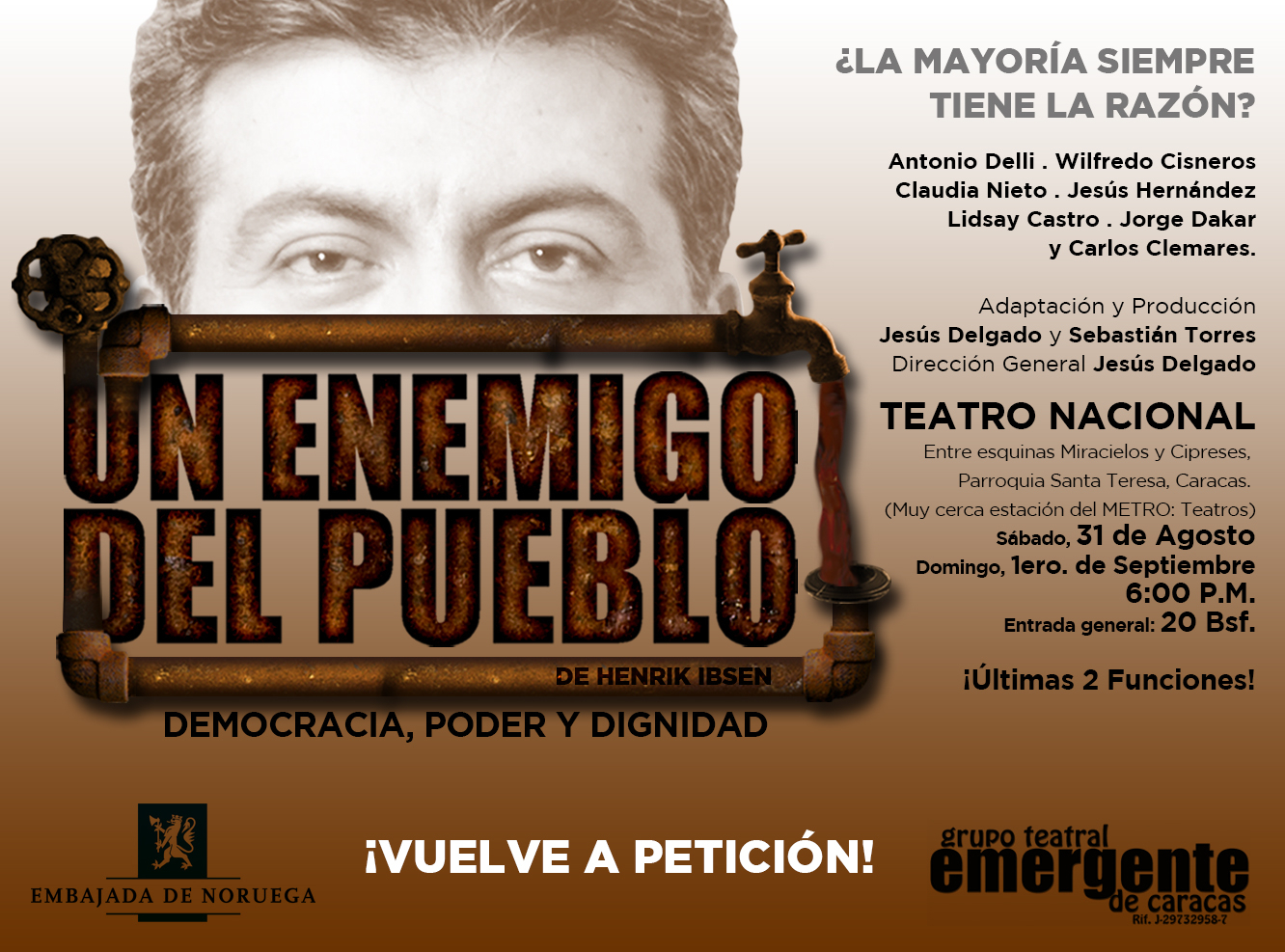 “Un Enemigo del Pueblo” llega al Teatro Nacional (Fotos)