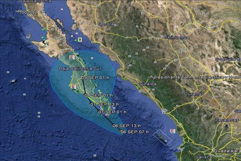 Prevén que la tormenta “Lorena” llegue mañana a Baja California