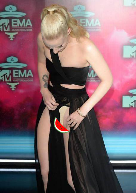 A Iggy Azalea se le vio “la chichi” en plena alfombra roja (ups)