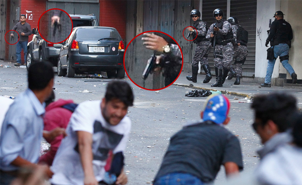 Sebin enfrenta a estudiantes con armas de guerra (fotodetalles + videos)