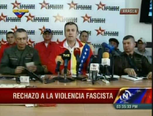 El Aissami dice que “hordas fascistas” atacaron la sede de la gobernación