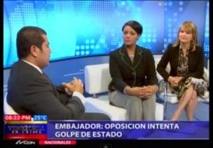 Reportera dominicana suspende entrevista al embajador de Venezuela en República Dominicana (Video)