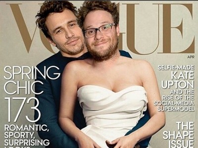 James Franco y Seth Rogen parodian la portada de Vogue con Kim Kardashian y Kanye West