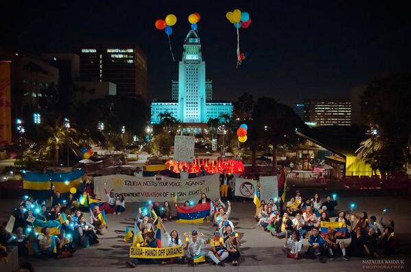 Venezuela y Ucrania protestan juntos desde EEUU (FOTO)