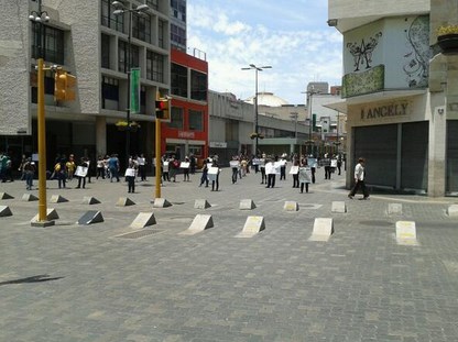 Jóvenes realizaron actividad en Sabana Grande contra la inseguridad