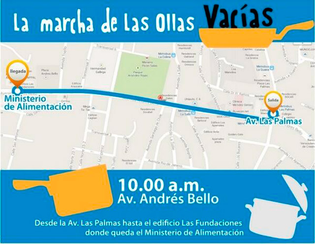 Sigue la ruta: La marcha de las Ollas Vacías convocada para este 8M