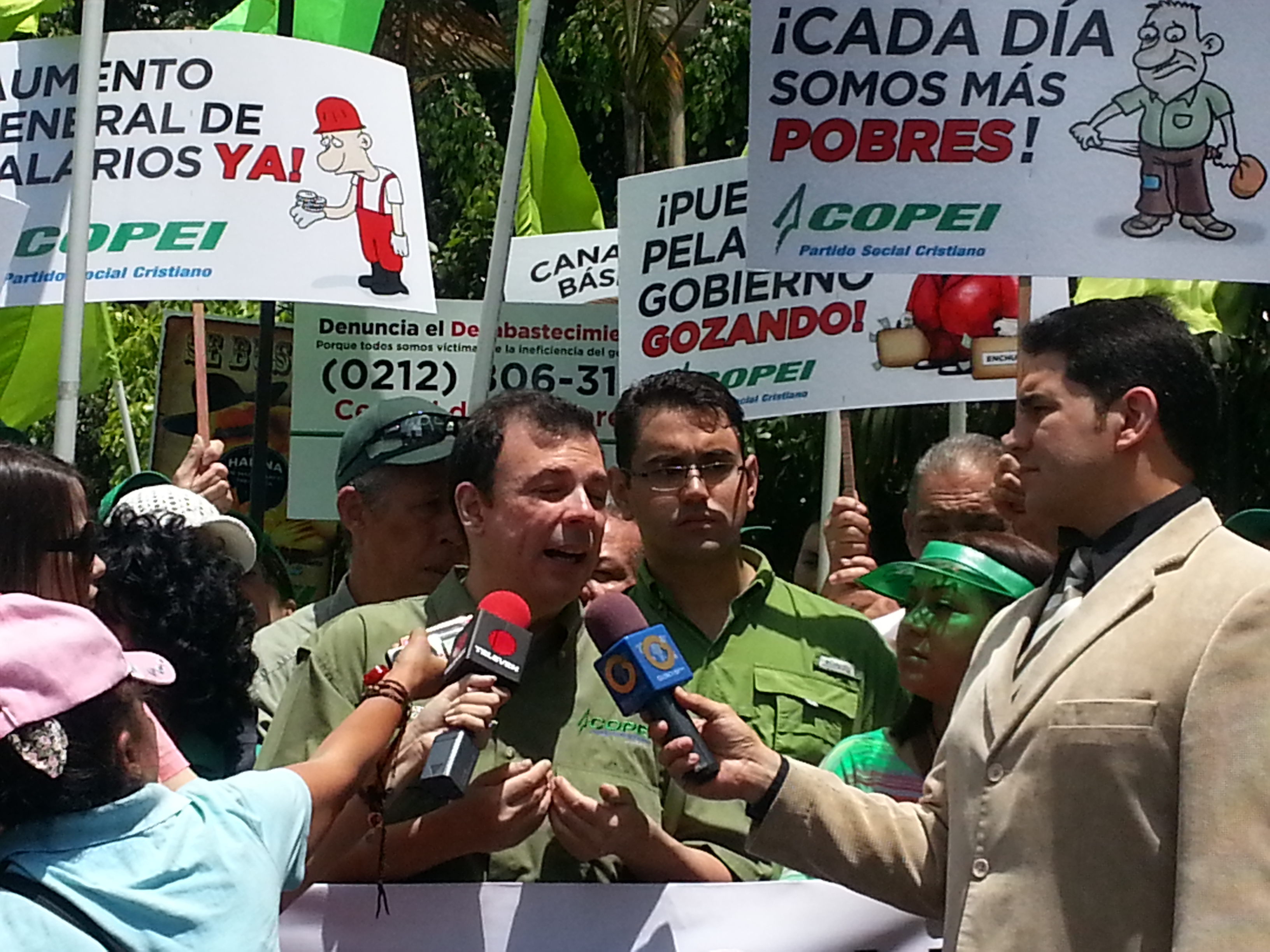 Copei marchó desde Bellas Artes exigiendo aumento general de sueldos y salarios (Fotos)