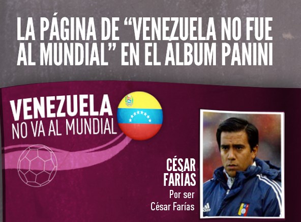 ¿Llenaste el álbum? No te olvides de la página “Venezuela no fue al Mundial”