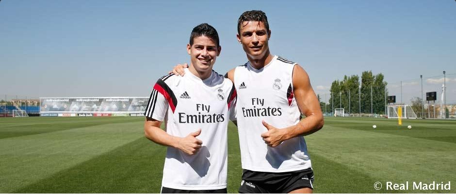 La foto de Cristiano Ronaldo junto a James Rodríguez en la Ciudad Real Madrid (Foto)