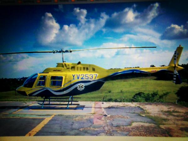 Reportan caída de un  helicóptero en el estado Bolívar
