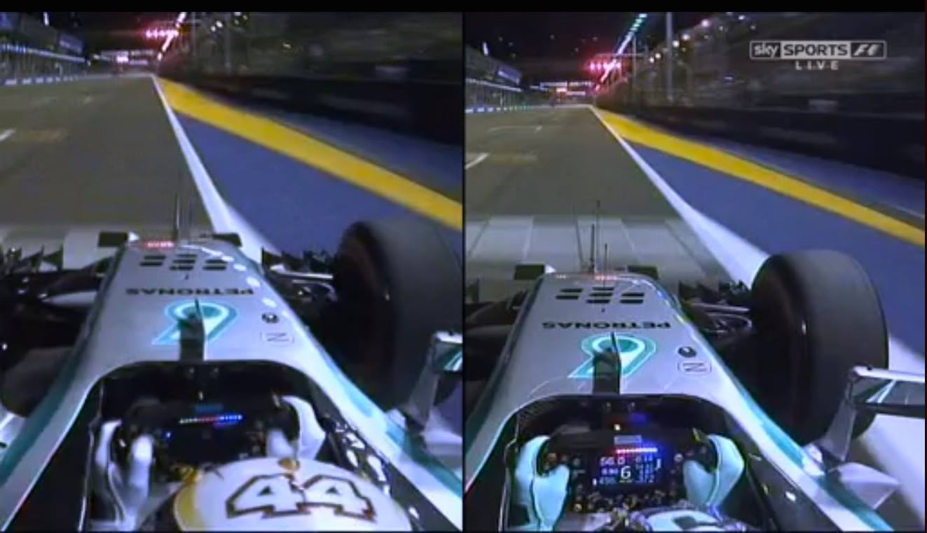 Hamilton arrebata la pole a Rosberg por dos centímetros