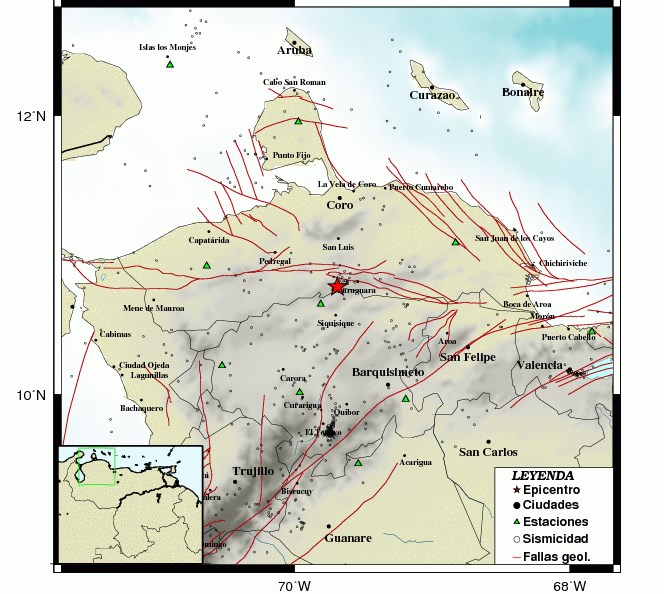 Sismo de magnitud 3.1 en Falcón