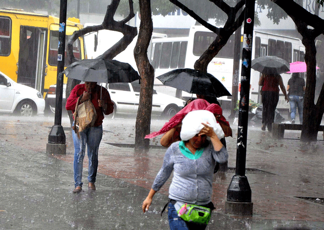 Lluvias aisladas hacia el Sur, Llanos, Andes y Zulia