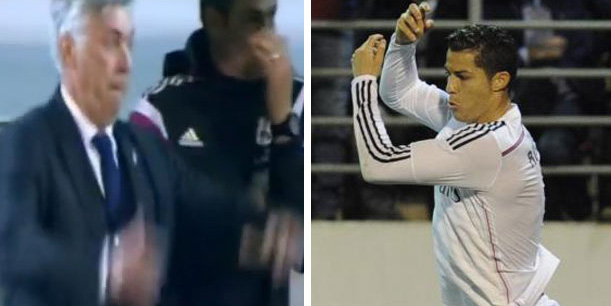 Técnico del Real Madrid festejó un gol… imitando a Cristiano (Video)
