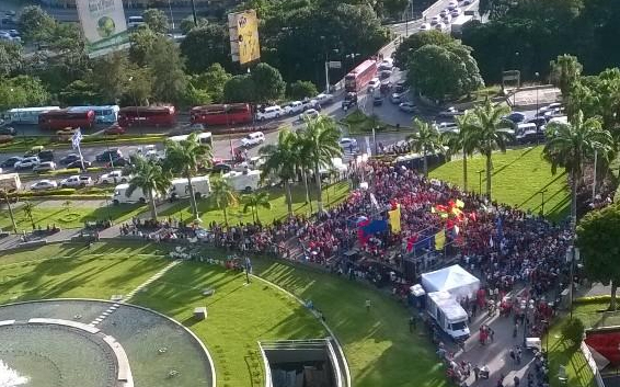 Un gentío (sarcasmo) en el airado mitin de dirigentes del Psuv (FOTOS)