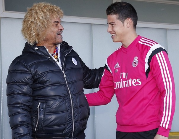 “El Pibe” Valderrama visitó a James Rodríguez  (Foto)