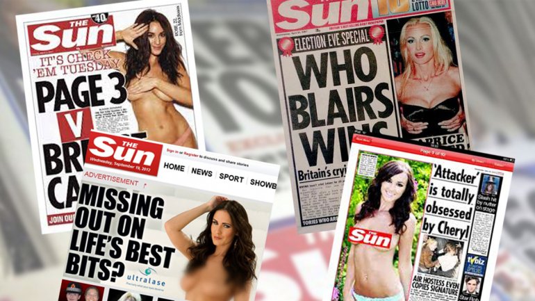 Después de 45 años, The Sun deja de publicar la foto topless de la página tres