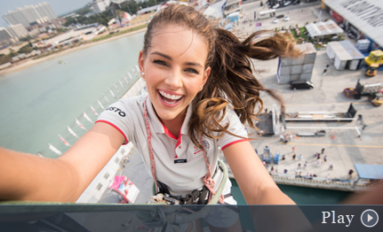 El “selfie” de Miss Mundo desde las alturas