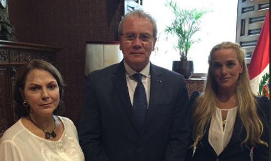 Lilian Tintori y Mitzi de Ledezma explican crítica situación de Venezuela a Gobierno del Perú