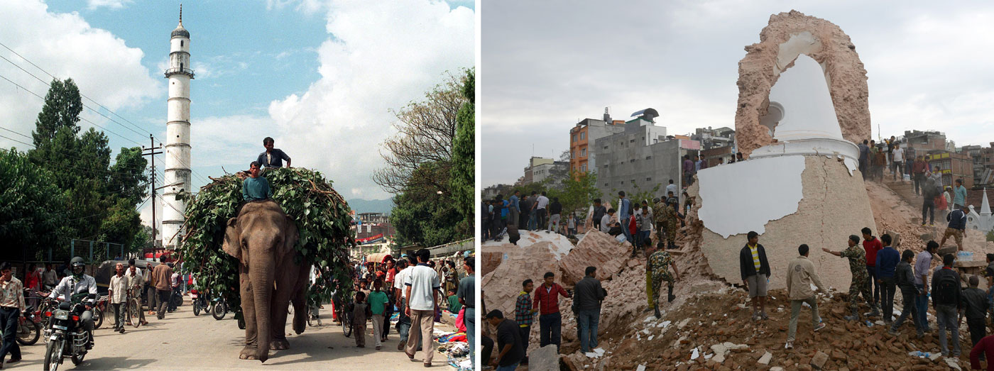 Reducido a escombros quedó este patrimonio cultural de Nepal (Fotos)