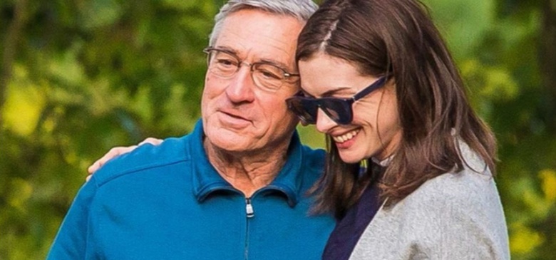 Anne Hathaway contrató a De Niro como pasante (Video)