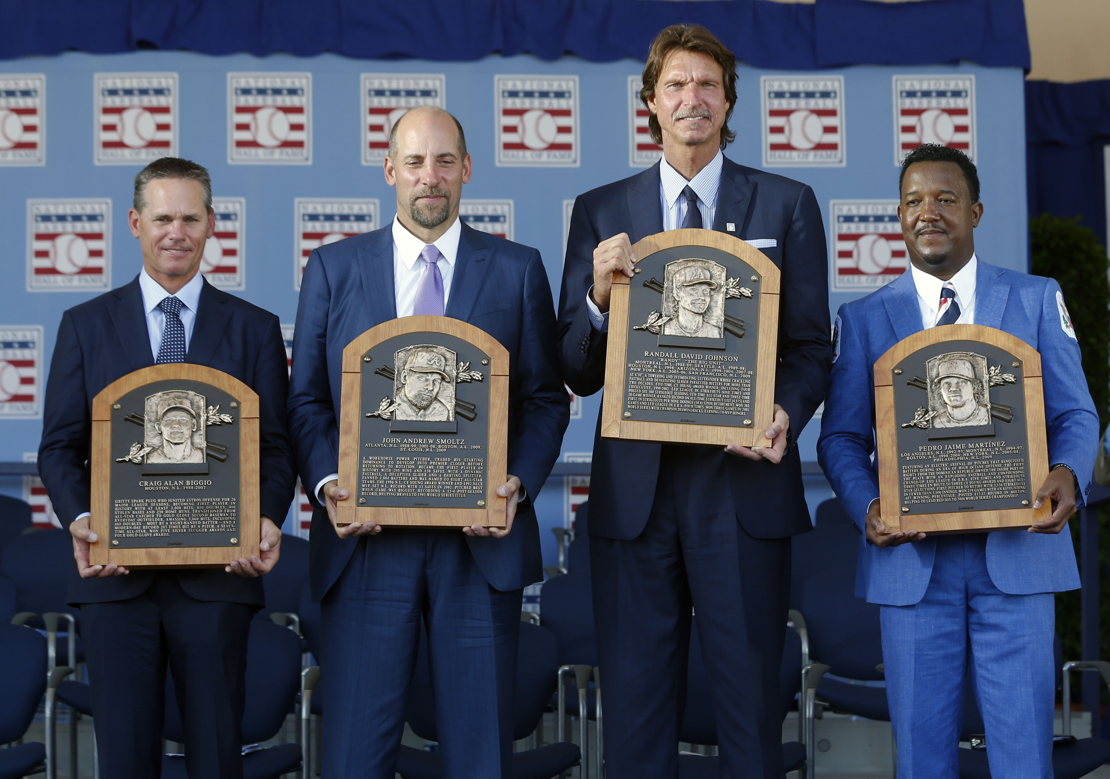 Randy Johnson, Pedro Martínez, John Smoltz y Craig Biggio inmortalizados en Cooperstown