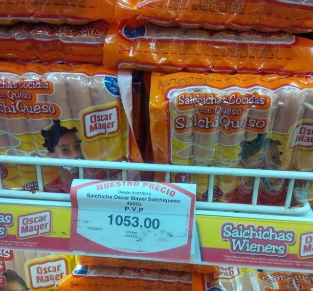 ¿Bala fría?… plomazo al bolsillo con el “precio susto” de las salchichas  (FOTO)