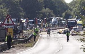 Siete muertos al estrellarse avión en festival aeronáutico en Inglaterra