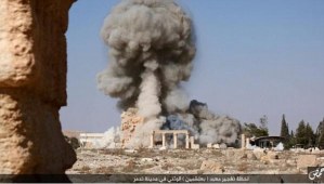 Estado Islámico difunde imágenes de la destrucción del histórico templo de Baal (Fotos)