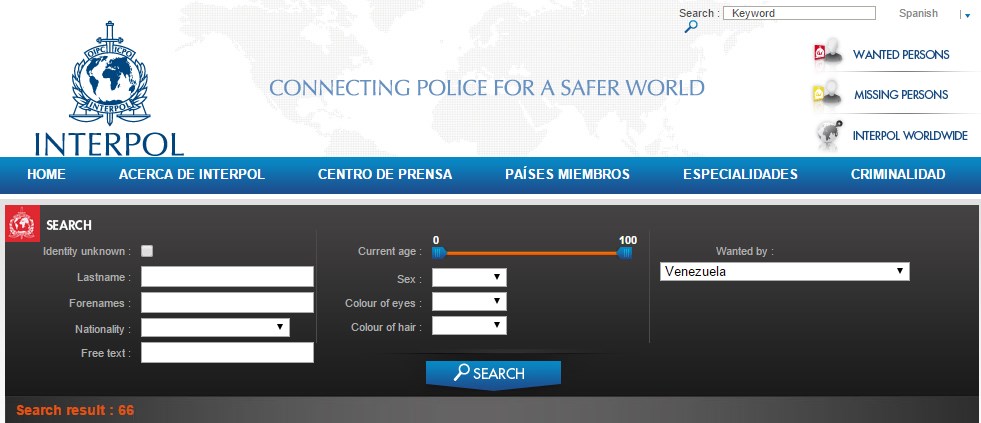 Los casos más emblemáticos de los 66 venezolanos buscados por Interpol