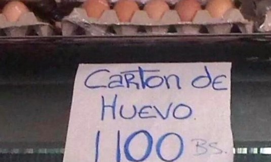 Un cartón de huevos equivale tres días de trabajo