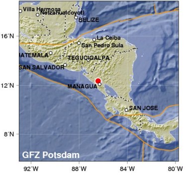 Sismo de 4,7 grados sacude a la capital nicaragüense