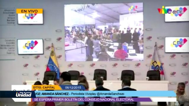 LA FOTO: Así está la sala de prensa del CNE