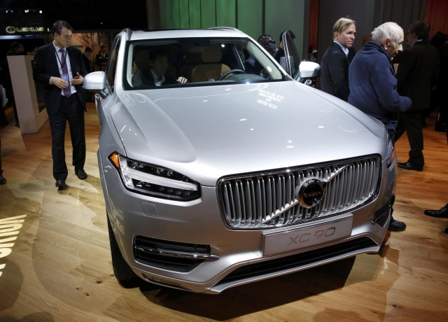 La Volvo XC90, ganadora del Premio Camioneta del año en el Salón Internacional del Automóvil, en  Detroit, Michigan. Foto: Reuters/Gary Cameron