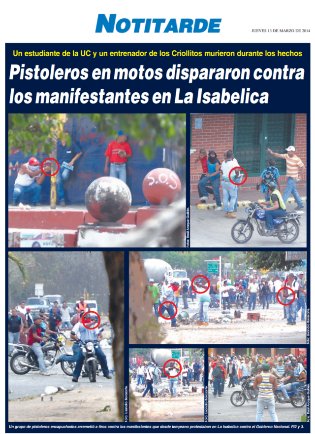 Foto: Portada diario Notitarde (13 de marzo de 2014)