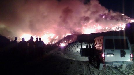 Sigue ardiendo el relleno sanitario La Bonanza