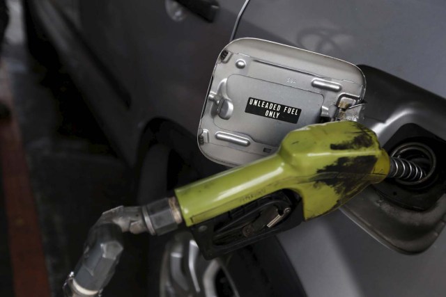 A fuel nozzle is seen at a gas station which belongs to PDVSA in Caracas, Venezuela February 19, 2016. REUTERS/Marco Bello