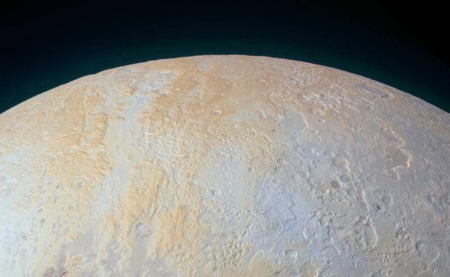 Imagen del área del polo norte de Plutón tomada por la sonda New Horizons. NASA/JHUAPL/SwRI 