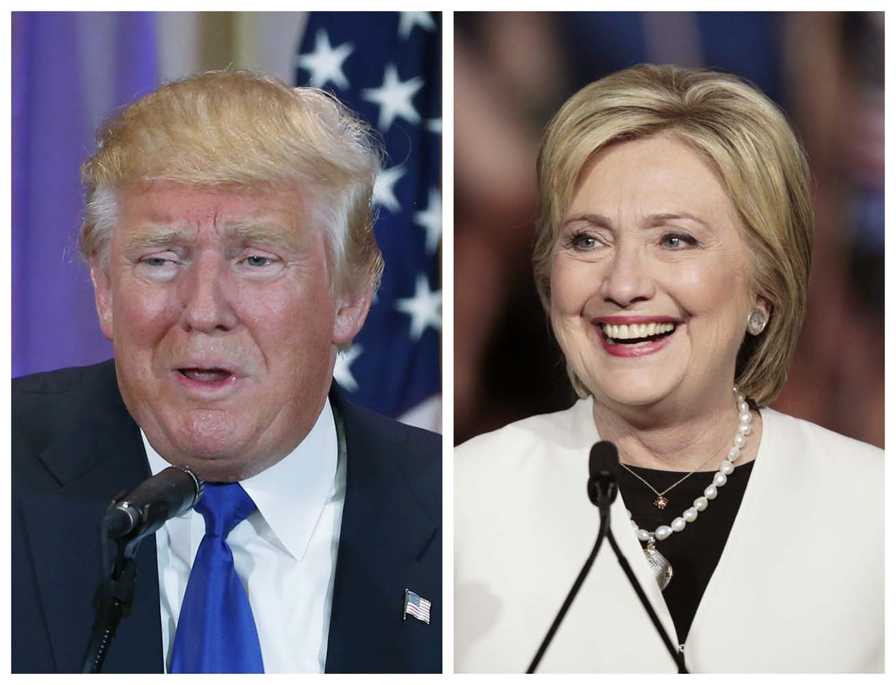 Donald Trump alcanza en un sondeo a Hillary Clinton y la supera en otro