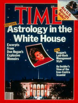 La primera dama Nancy Reagan escandalizó América cuando se descubrió que consultó a los astrólogos.