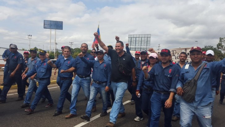 Sidoristas protestan para exigir mejoras salariales y salida de militares de la empresa